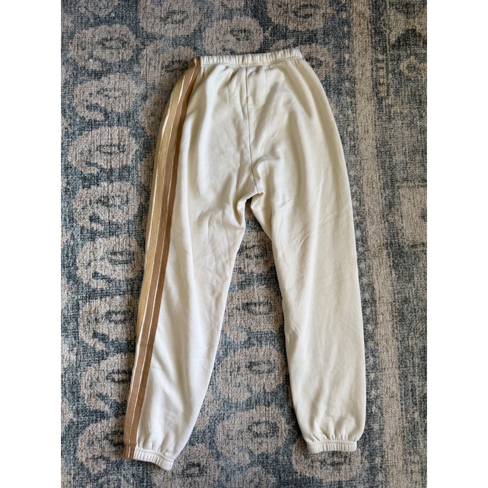 Aviator Nation 5 Stripe Sweatpants in Vintage White‎ Small Excellent Condition - Picture 3 of 4